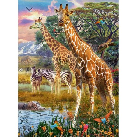 Puzzle girafe in Africa 150 piese
